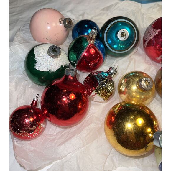 Vintage 1950's Mercury Glass Micah Christmas Ornaments Unmarked Shiny Brite #19 - Picture 12 of 12